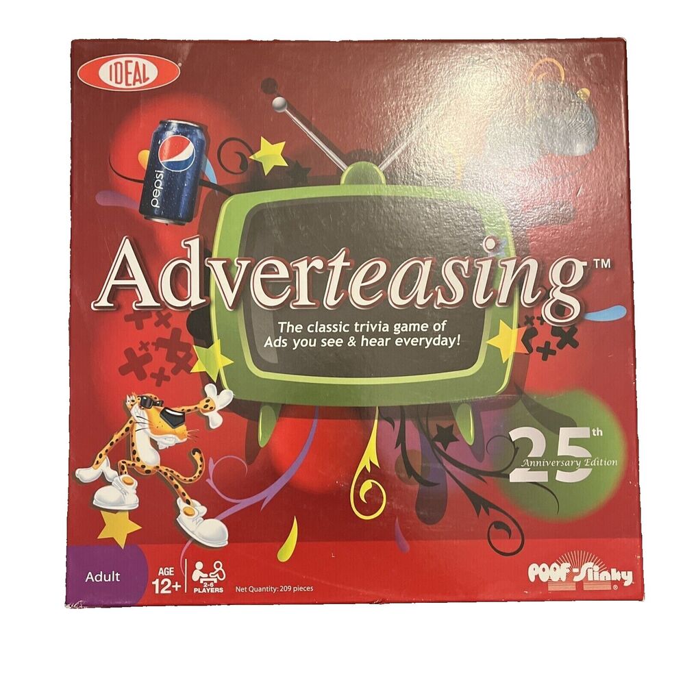 Ideal Boardgame Adverteasing (25th Anniversary Ed) Box VG+